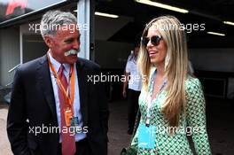 (L to R): Chase Carey (USA) Formula One Group Chairman with Vivian Rosberg (GER). 24.05.2018. Formula 1 World Championship, Rd 6, Monaco Grand Prix, Monte Carlo, Monaco, Practice Day.