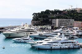 Boats in the scenic Monaco Harbour. 24.05.2018. Formula 1 World Championship, Rd 6, Monaco Grand Prix, Monte Carlo, Monaco, Practice Day.