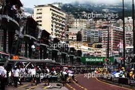 Valtteri Bottas (FIN) Mercedes AMG F1 W09 in the pits. 24.05.2018. Formula 1 World Championship, Rd 6, Monaco Grand Prix, Monte Carlo, Monaco, Practice Day.