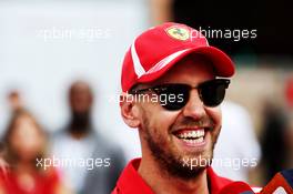 Sebastian Vettel (GER) Ferrari with the media. 23.05.2018. Formula 1 World Championship, Rd 6, Monaco Grand Prix, Monte Carlo, Monaco, Preparation Day.