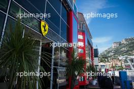 Ferrari motorhome. 23.05.2018. Formula 1 World Championship, Rd 6, Monaco Grand Prix, Monte Carlo, Monaco, Preparation Day.