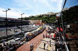 The pits. 23.05.2018. Formula 1 World Championship, Rd 6, Monaco Grand Prix, Monte Carlo, Monaco, Preparation Day.