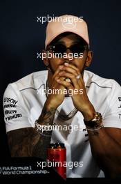 Lewis Hamilton (GBR) Mercedes AMG F1 in the FIA Press Conference. 23.05.2018. Formula 1 World Championship, Rd 6, Monaco Grand Prix, Monte Carlo, Monaco, Preparation Day.