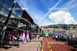 Sahara Force India F1 Team pit garages. 23.05.2018. Formula 1 World Championship, Rd 6, Monaco Grand Prix, Monte Carlo, Monaco, Preparation Day.