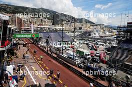 The pits. 23.05.2018. Formula 1 World Championship, Rd 6, Monaco Grand Prix, Monte Carlo, Monaco, Preparation Day.
