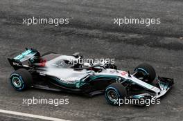 Lewis Hamilton (GBR) Mercedes AMG F1 W09. 22.02.2018. Mercedes AMG F1 W09 Launch, Silverstone, England.