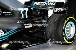 Mercedes AMG F1 W09 rear suspension detail. 22.02.2018. Mercedes AMG F1 W09 Launch, Silverstone, England.