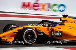 Fernando Alonso (ESP) McLaren MCL33. 26.10.2018. Formula 1 World Championship, Rd 19, Mexican Grand Prix, Mexico City, Mexico, Practice Day.