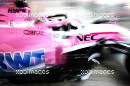 Sergio Perez (MEX) Racing Point Force India F1 VJM11 leaves the pits. 26.10.2018. Formula 1 World Championship, Rd 19, Mexican Grand Prix, Mexico City, Mexico, Practice Day.