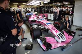 Nicholas Latifi (CDN) Racing Point Force India F1 VJM11 Development Driver leaves the pits. 26.10.2018. Formula 1 World Championship, Rd 19, Mexican Grand Prix, Mexico City, Mexico, Practice Day.