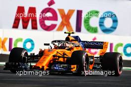 Stoffel Vandoorne (BEL) McLaren MCL33. 26.10.2018. Formula 1 World Championship, Rd 19, Mexican Grand Prix, Mexico City, Mexico, Practice Day.