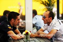(L to R): Sebastien Buemi (SUI) Red Bull Racing Reserve Driver with Robert Kubica (POL) Williams Reserve and Development Driver. 26.10.2018. Formula 1 World Championship, Rd 19, Mexican Grand Prix, Mexico City, Mexico, Practice Day.