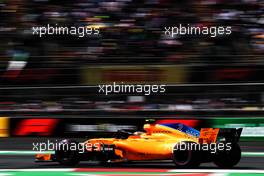 Stoffel Vandoorne (BEL) McLaren MCL33. 26.10.2018. Formula 1 World Championship, Rd 19, Mexican Grand Prix, Mexico City, Mexico, Practice Day.