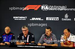 The FIA Press Conference (L to R): Franz Tost (AUT) Scuderia Toro Rosso Team Principal; Otmar Szafnauer (USA) Racing Point Force India F1 Team Principal and CEO; Guenther Steiner (ITA) Haas F1 Team Prinicipal; Frederic Vasseur (FRA) Sauber F1 Team, Team Principal. 26.10.2018. Formula 1 World Championship, Rd 19, Mexican Grand Prix, Mexico City, Mexico, Practice Day.