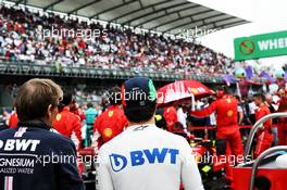 Sergio Perez (MEX) Racing Point Force India F1 Team on the grid. 28.10.2018. Formula 1 World Championship, Rd 19, Mexican Grand Prix, Mexico City, Mexico, Race Day.