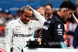 Lewis Hamilton (GBR) Mercedes AMG F1 celebrates winning the World Championship. 28.10.2018. Formula 1 World Championship, Rd 19, Mexican Grand Prix, Mexico City, Mexico, Race Day.