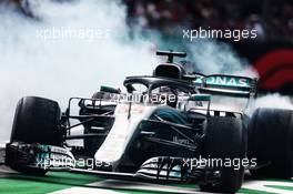 Lewis Hamilton (GBR) Mercedes AMG F1 W09 celebrates winning the World Championship. 28.10.2018. Formula 1 World Championship, Rd 19, Mexican Grand Prix, Mexico City, Mexico, Race Day.