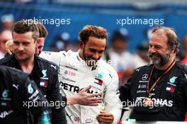 Lewis Hamilton (GBR) Mercedes AMG F1 celebrates winning the World Championship. 28.10.2018. Formula 1 World Championship, Rd 19, Mexican Grand Prix, Mexico City, Mexico, Race Day.