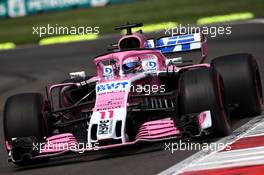 Sergio Perez (MEX) Racing Point Force India F1 VJM11. 28.10.2018. Formula 1 World Championship, Rd 19, Mexican Grand Prix, Mexico City, Mexico, Race Day.