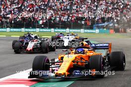 Fernando Alonso (ESP) McLaren MCL33 at the start of the race. 28.10.2018. Formula 1 World Championship, Rd 19, Mexican Grand Prix, Mexico City, Mexico, Race Day.