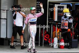 Sergio Perez (MEX) Racing Point Force India F1 Team after retiring from the race. 28.10.2018. Formula 1 World Championship, Rd 19, Mexican Grand Prix, Mexico City, Mexico, Race Day.