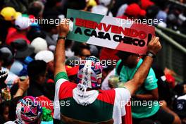 Sergio Perez (MEX) Racing Point Force India F1 Team fan in the grandstand. 28.10.2018. Formula 1 World Championship, Rd 19, Mexican Grand Prix, Mexico City, Mexico, Race Day.
