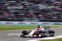 Sergio Perez (MEX) Racing Point Force India F1 VJM11. 28.10.2018. Formula 1 World Championship, Rd 19, Mexican Grand Prix, Mexico City, Mexico, Race Day.