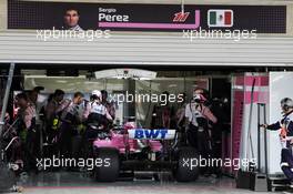 Sergio Perez (MEX) Racing Point Force India F1 VJM11 retired from the race. 28.10.2018. Formula 1 World Championship, Rd 19, Mexican Grand Prix, Mexico City, Mexico, Race Day.