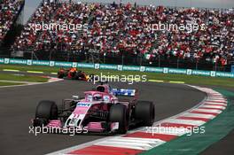Sergio Perez (MEX) Racing Point Force India F1 VJM11. 28.10.2018. Formula 1 World Championship, Rd 19, Mexican Grand Prix, Mexico City, Mexico, Race Day.