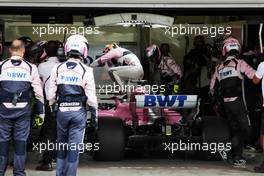 Sergio Perez (MEX) Racing Point Force India F1 VJM11 retired from the race. 28.10.2018. Formula 1 World Championship, Rd 19, Mexican Grand Prix, Mexico City, Mexico, Race Day.