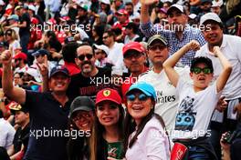 Fans in the grandstand. 28.10.2018. Formula 1 World Championship, Rd 19, Mexican Grand Prix, Mexico City, Mexico, Race Day.