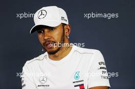 Lewis Hamilton (GBR) Mercedes AMG F1 in the post qualifying FIA Press Conference. 27.10.2018. Formula 1 World Championship, Rd 19, Mexican Grand Prix, Mexico City, Mexico, Qualifying Day.