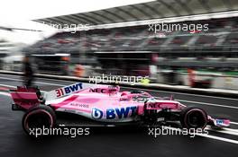 Esteban Ocon (FRA) Racing Point Force India F1 VJM11 leaves the pits. 27.10.2018. Formula 1 World Championship, Rd 19, Mexican Grand Prix, Mexico City, Mexico, Qualifying Day.