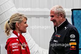 (L to R): Britta Roeske (AUT) Ferrari Press Officer with Dr Helmut Marko (AUT) Red Bull Motorsport Consultant. 27.10.2018. Formula 1 World Championship, Rd 19, Mexican Grand Prix, Mexico City, Mexico, Qualifying Day.