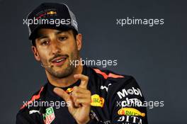 Pole sitter Daniel Ricciardo (AUS) Red Bull Racing in the post qualifying FIA Press Conference. 27.10.2018. Formula 1 World Championship, Rd 19, Mexican Grand Prix, Mexico City, Mexico, Qualifying Day.