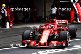 Sebastian Vettel (GER) Ferrari SF71H leaves the pits. 27.10.2018. Formula 1 World Championship, Rd 19, Mexican Grand Prix, Mexico City, Mexico, Qualifying Day.