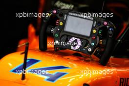 The steering wheel of Fernando Alonso (ESP) McLaren MCL33. 27.10.2018. Formula 1 World Championship, Rd 19, Mexican Grand Prix, Mexico City, Mexico, Qualifying Day.