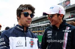 (L to R): Lance Stroll (CDN) Williams with Esteban Ocon (FRA) Racing Point Force India F1 Team on the drivers parade. 28.10.2018. Formula 1 World Championship, Rd 19, Mexican Grand Prix, Mexico City, Mexico, Race Day.