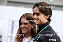 Esteban Gutierrez (MEX) Mercedes AMG F1 with his wife Monica Casan. 28.10.2018. Formula 1 World Championship, Rd 19, Mexican Grand Prix, Mexico City, Mexico, Race Day.
