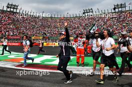 Sergio Perez (MEX) Racing Point Force India F1 Team on the drivers parade. 28.10.2018. Formula 1 World Championship, Rd 19, Mexican Grand Prix, Mexico City, Mexico, Race Day.