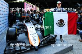 Sergio Perez (MEX) Racing Point Force India F1 Team at an America Movil Press Conference. 24.10.2018. Formula 1 World Championship, Rd 19, Mexican Grand Prix, Mexico City, Mexico, Preparation Day.