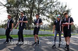 Sergio Perez (MEX) Racing Point Force India F1 Team walks the circuit with the team. 25.10.2018. Formula 1 World Championship, Rd 19, Mexican Grand Prix, Mexico City, Mexico, Preparation Day.