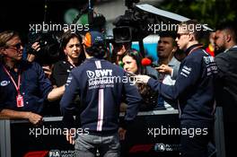 Sergio Perez (MEX) Racing Point Force India F1 Team with the media. 25.10.2018. Formula 1 World Championship, Rd 19, Mexican Grand Prix, Mexico City, Mexico, Preparation Day.