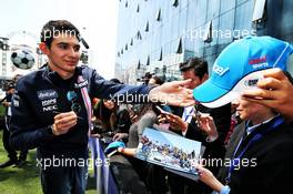 Esteban Ocon (FRA) Racing Point Force India F1 Team signs autographs for the fans at an America Movil Charity Football Match. 24.10.2018. Formula 1 World Championship, Rd 19, Mexican Grand Prix, Mexico City, Mexico, Preparation Day.