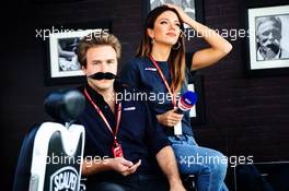 Davide Valsecchi (ITA) Sky F1 Italia Presenter and Federica Masolin (ITA) Sky F1 Italia Presenter at the Paddock Barbers. 25.10.2018. Formula 1 World Championship, Rd 19, Mexican Grand Prix, Mexico City, Mexico, Preparation Day.