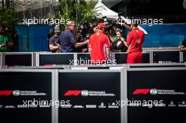 Kimi Raikkonen (FIN) Ferrari with the media. 25.10.2018. Formula 1 World Championship, Rd 19, Mexican Grand Prix, Mexico City, Mexico, Preparation Day.