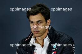 Toto Wolff (GER) Mercedes AMG F1 Shareholder and Executive Director in the FIA Press Conference. 28.09.2018. Formula 1 World Championship, Rd 16, Russian Grand Prix, Sochi Autodrom, Sochi, Russia, Practice Day.