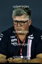 Otmar Szafnauer (USA) Racing Point Force India F1 Team Principal and CEO in the FIA Press Conference. 28.09.2018. Formula 1 World Championship, Rd 16, Russian Grand Prix, Sochi Autodrom, Sochi, Russia, Practice Day.
