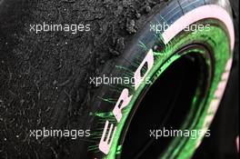 Worn Pirelli tyres with flow-vis paint. 28.09.2018. Formula 1 World Championship, Rd 16, Russian Grand Prix, Sochi Autodrom, Sochi, Russia, Practice Day.