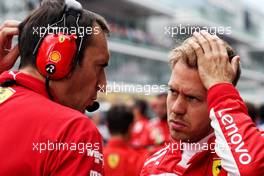 Sebastian Vettel (GER) Ferrari on the grid  30.09.2018. Formula 1 World Championship, Rd 16, Russian Grand Prix, Sochi Autodrom, Sochi, Russia, Race Day.